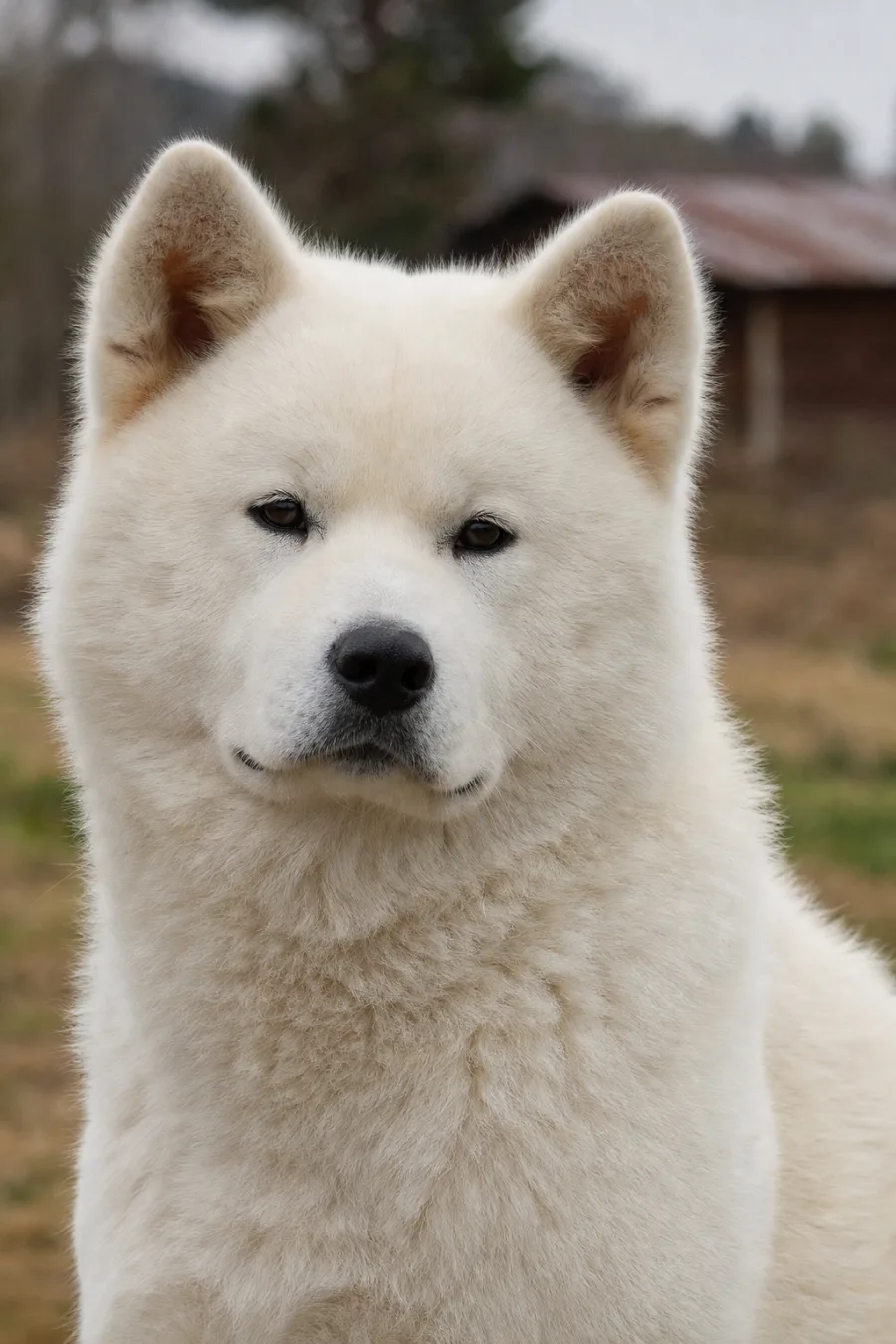 O'Kimiko-Go du Clos des Chtis, femelle Akita Inu à la robe blanche.